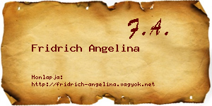 Fridrich Angelina névjegykártya